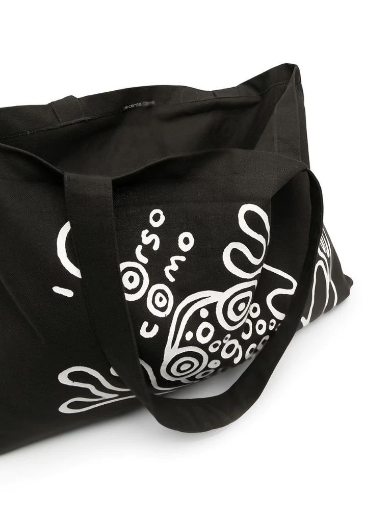 graphic-print tote bag