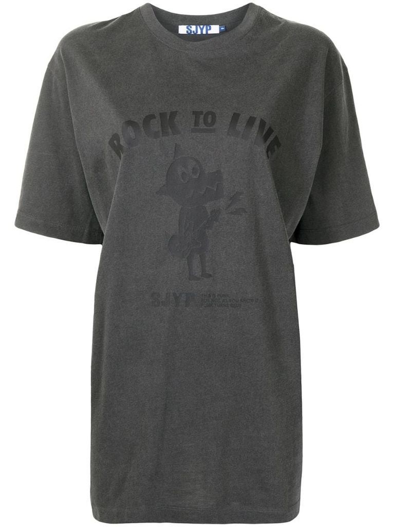 Rock To Live Dino cotton t-shirt