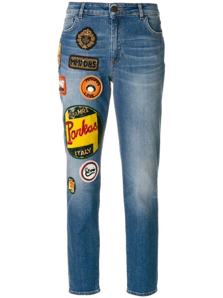 patches straight jeans