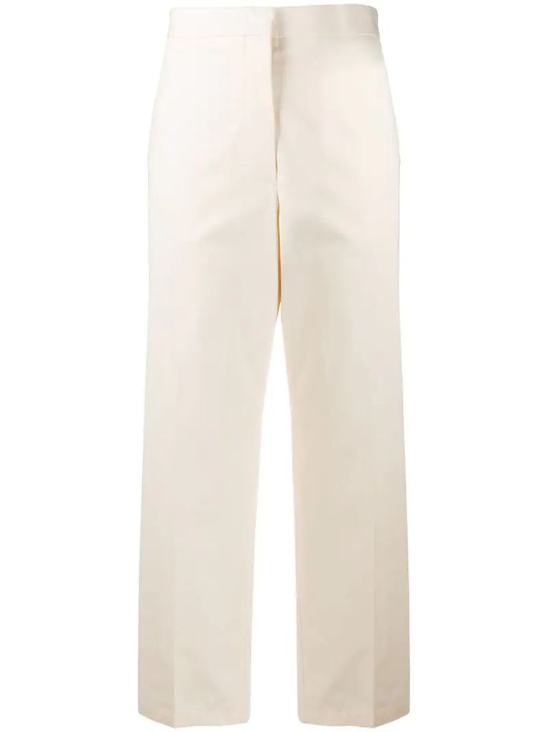 Lang cropped straight-leg trousers