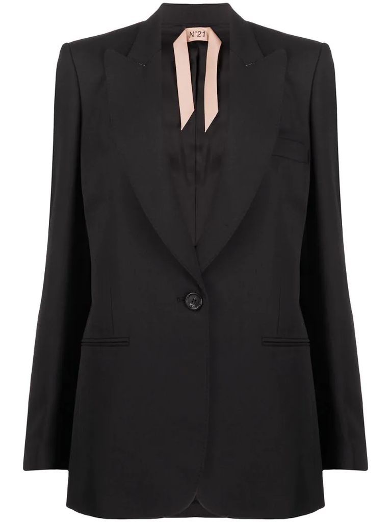 Tailored one button blazer