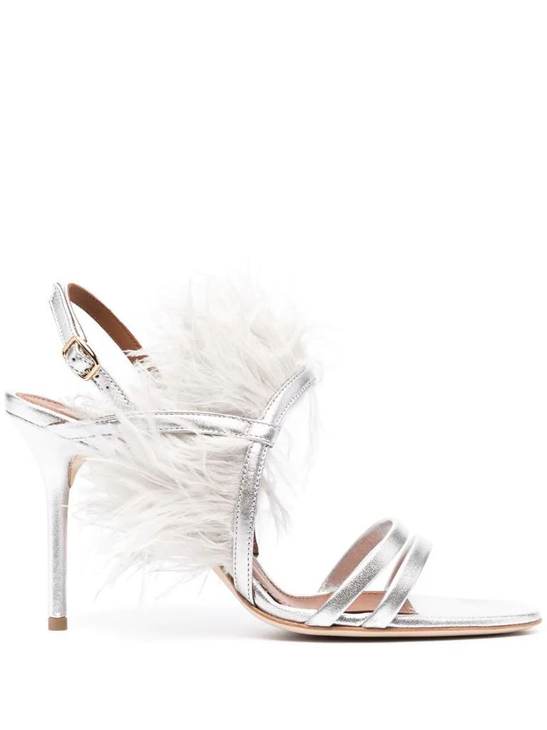Sonia feather embellished sandals