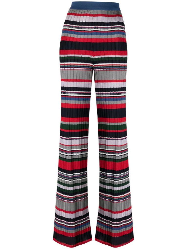 wide-leg knitted trousers