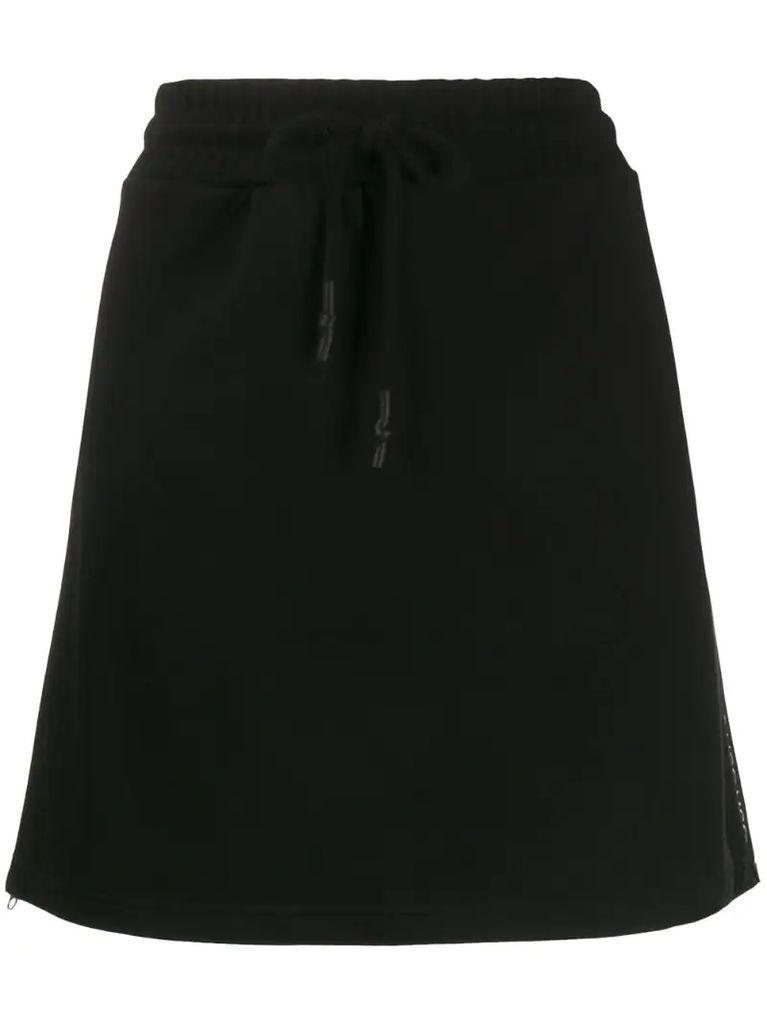 side-zip drawstring skirt