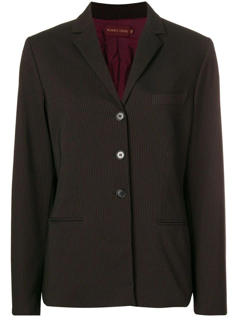 pinstriped blazer