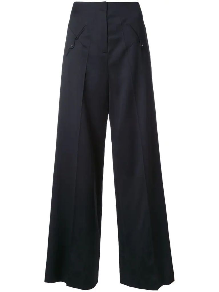 low waist straight trousers