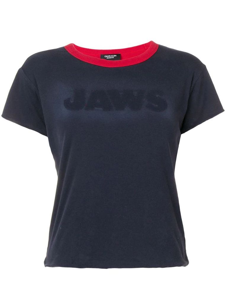 Jaws reversible cropped T-shirt
