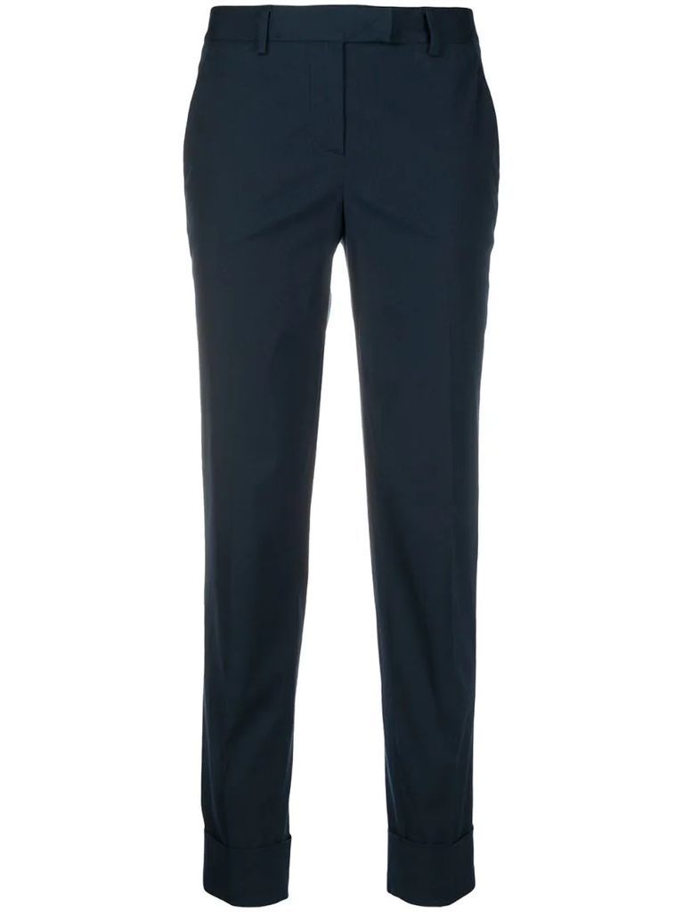 low-waist tailored trousers