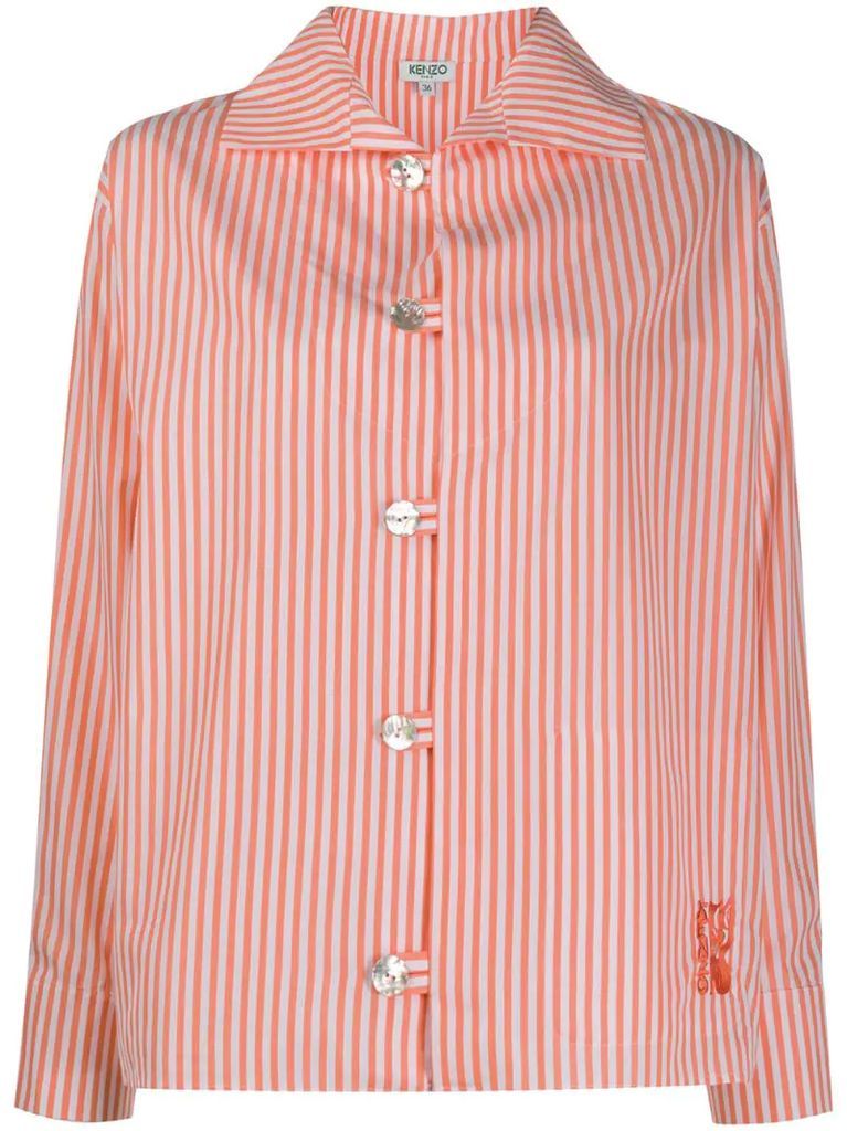 pinstriped shirt