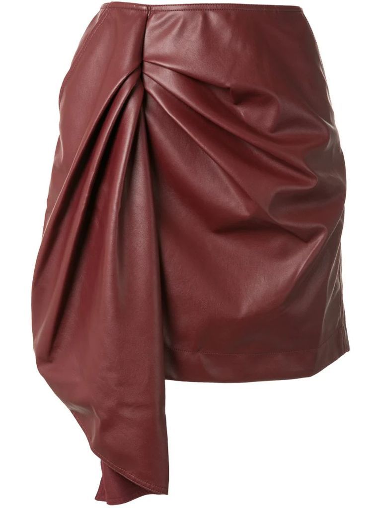 faux leather short skirt