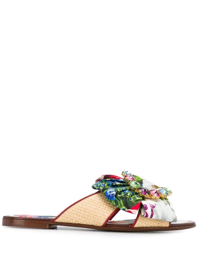 floral print sandals