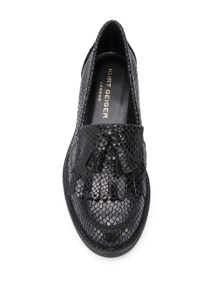 Klarke textured low heel loafers