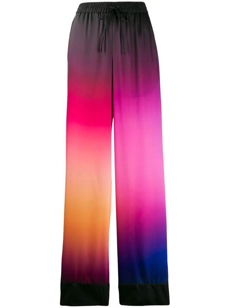 ombre drawstring trousers