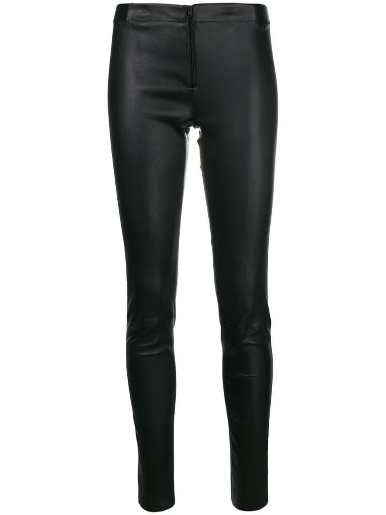 skinny leather trousers