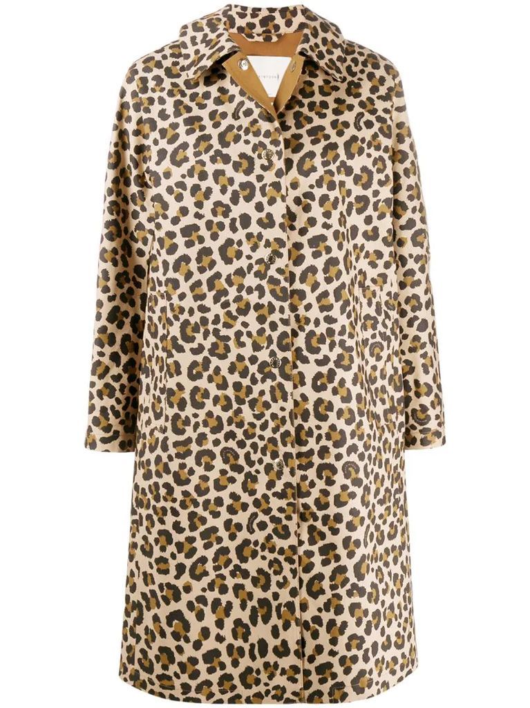 FAIRLIE Leopard Print Bonded Cotton Coat - LR-079