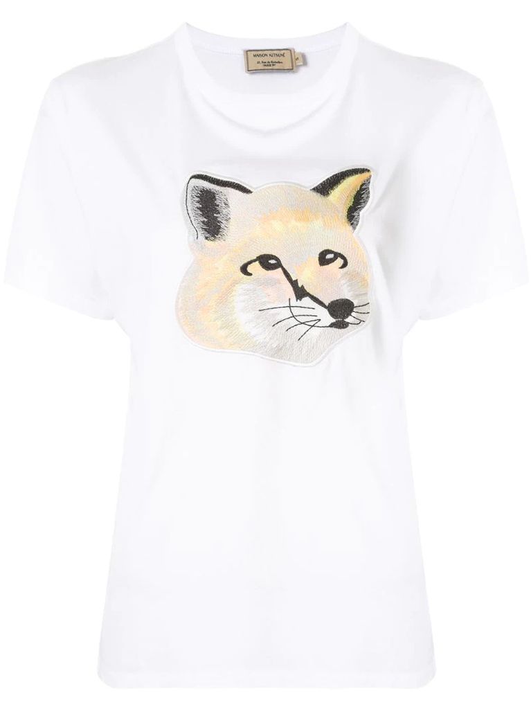 embroidered fox T-shirt