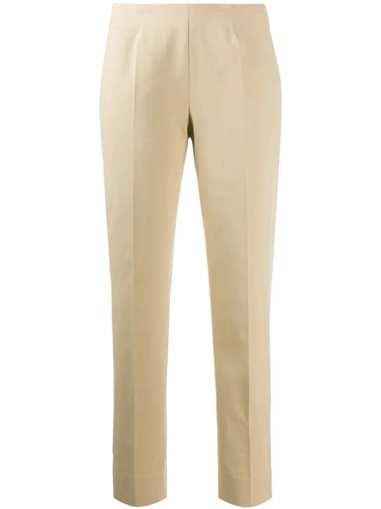 tapered mid-rise trousers