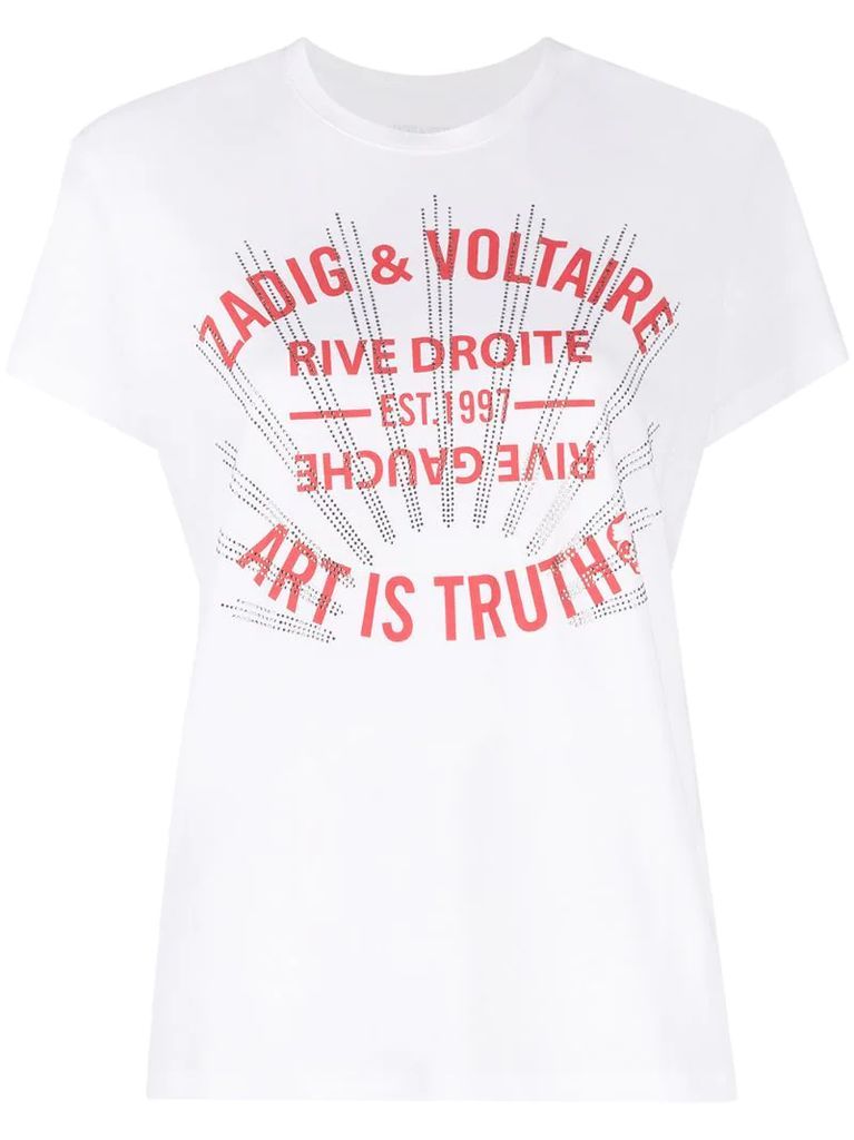 slogan print T-shirt