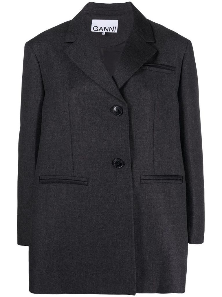 box-pleat tailored blazer
