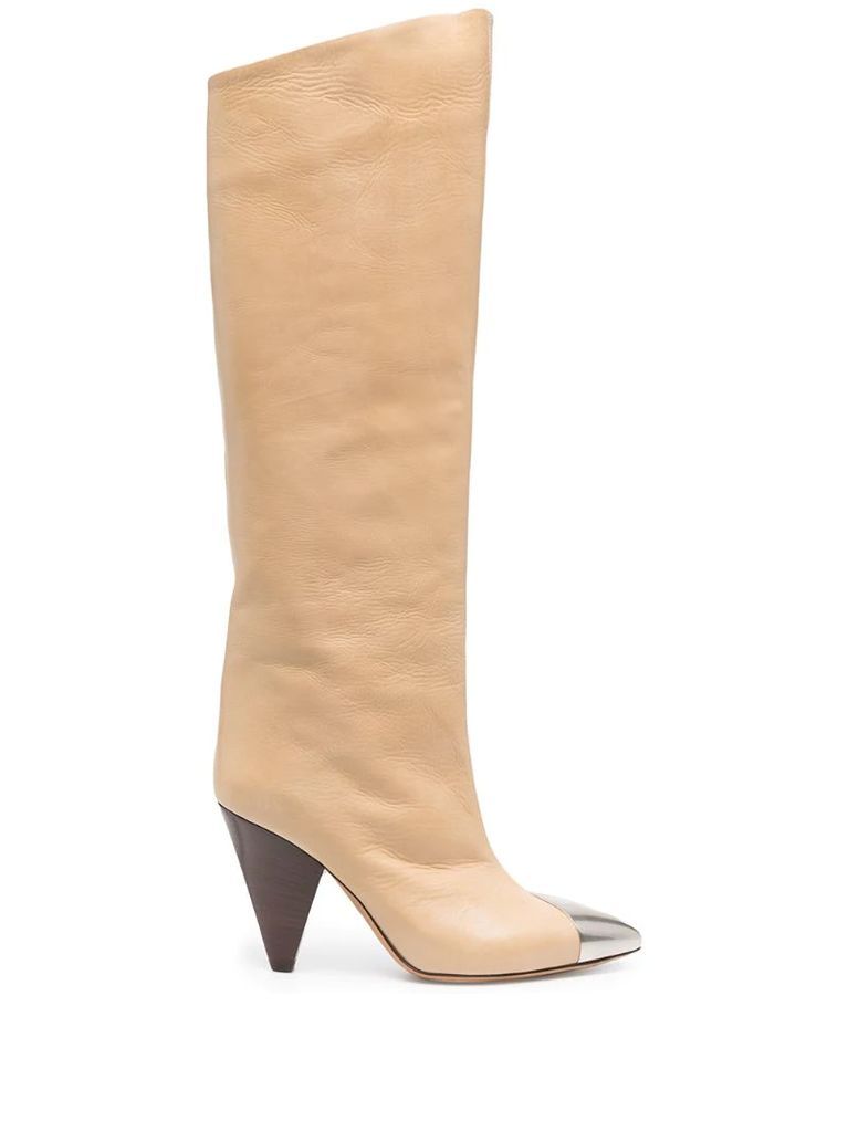 Lelize leather knee-high boots