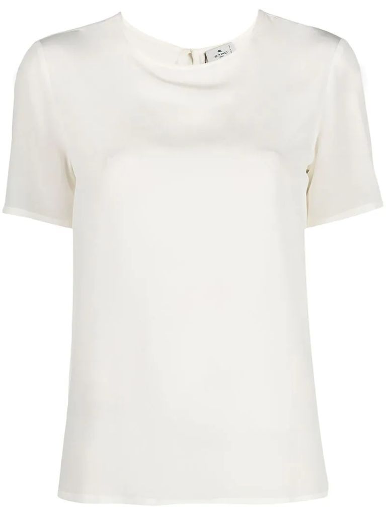short-sleeve silk t-shirt