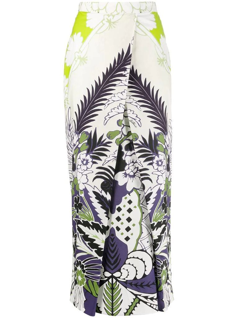 World Arazzo print midi skirt