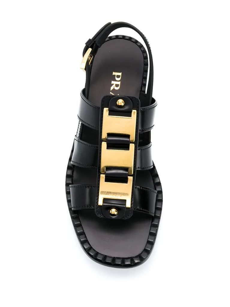 chain-detail strappy sandals