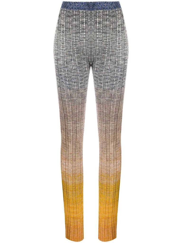 ombre knit trousers
