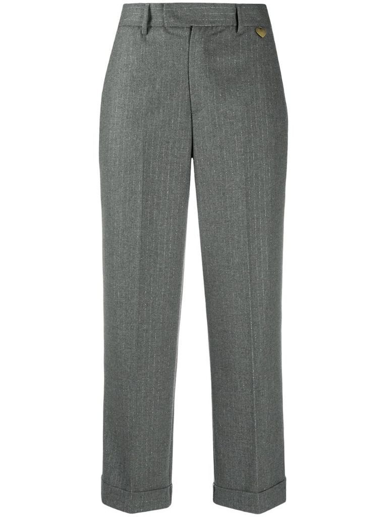pinstripe cropped trouser