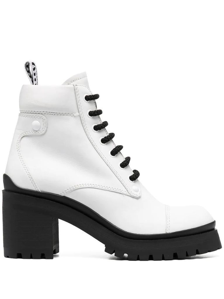 patent-leather ankle boots