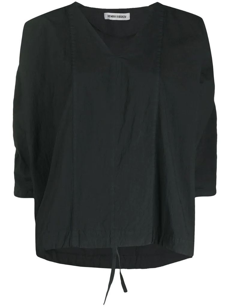black tunic blouse