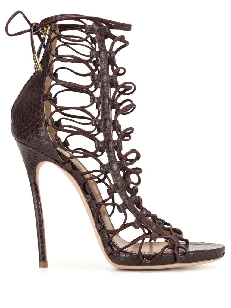 strappy lace-up sandals