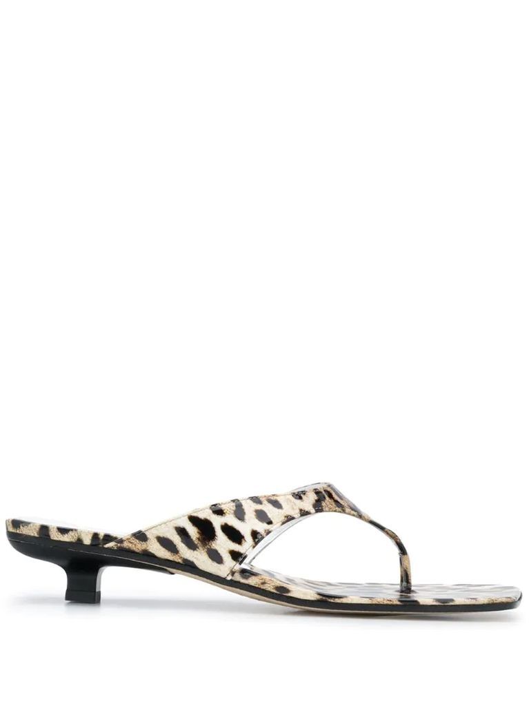 Jack Thong 35mm leopard-print sandals