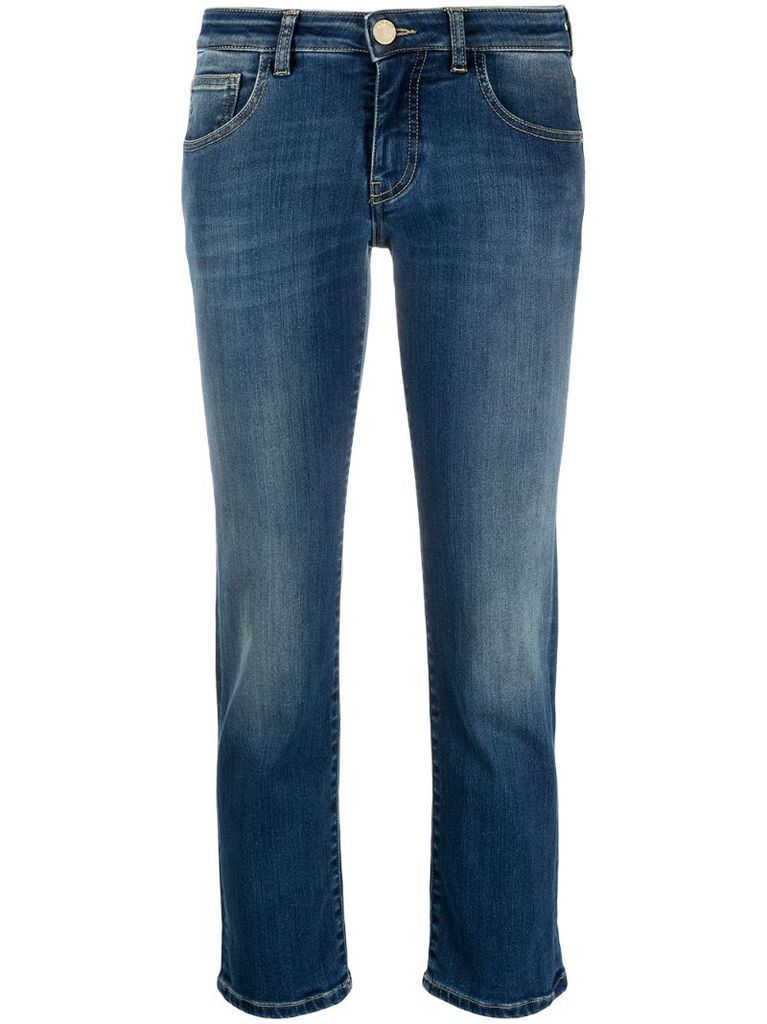 cropped low-rise jeans