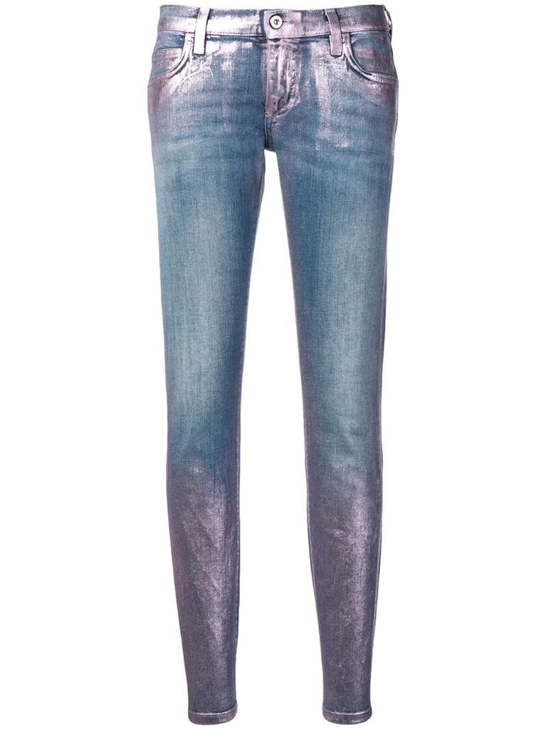 metallic paint jeans