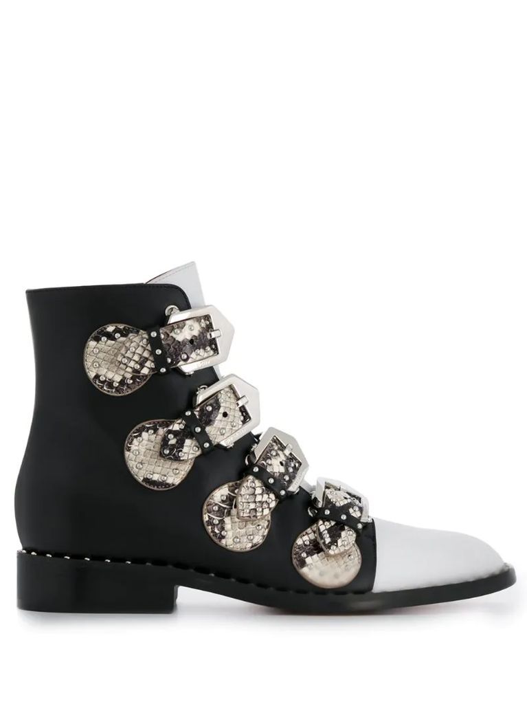 multi-strap ankle boots