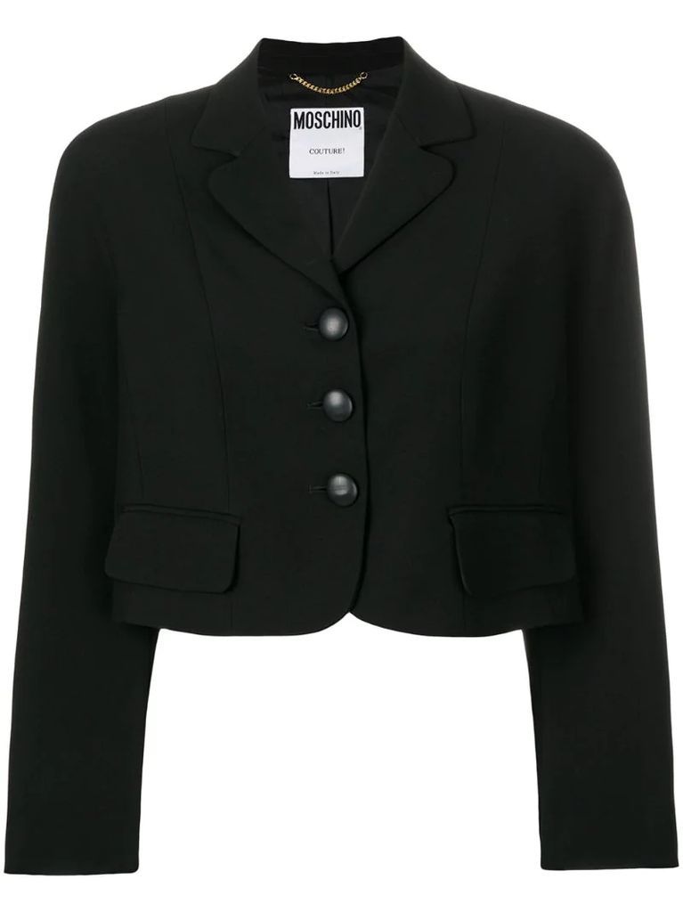 cropped single-breasted jacket