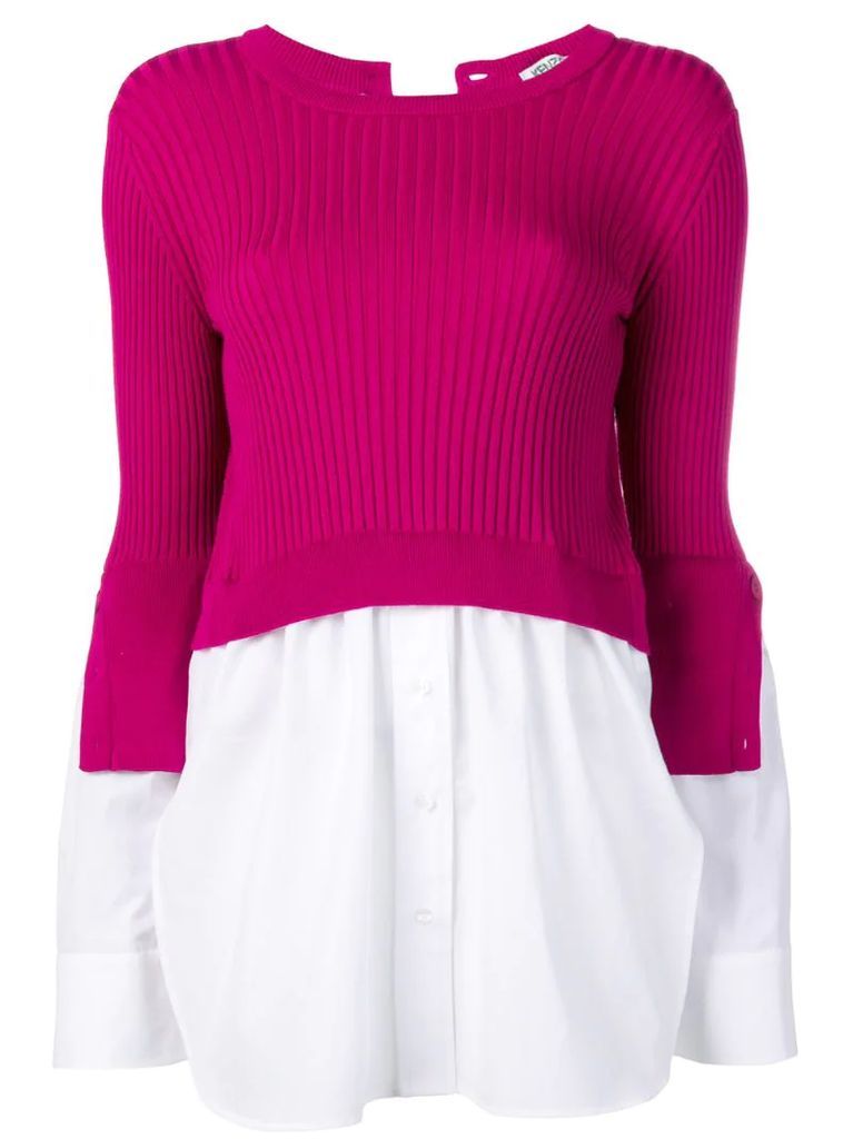 layered knitted top