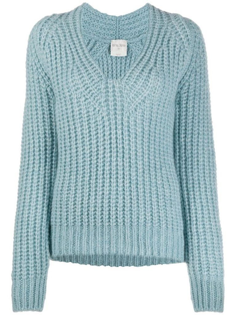 english knit V-neck jumper