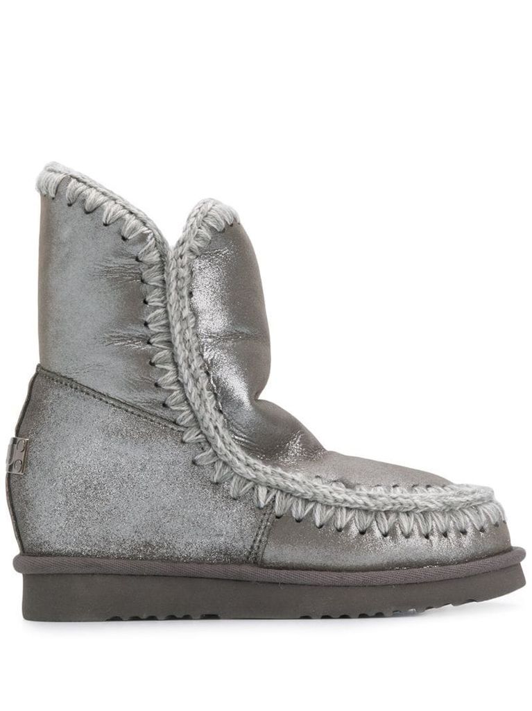 Eskimo wedge knitted boots