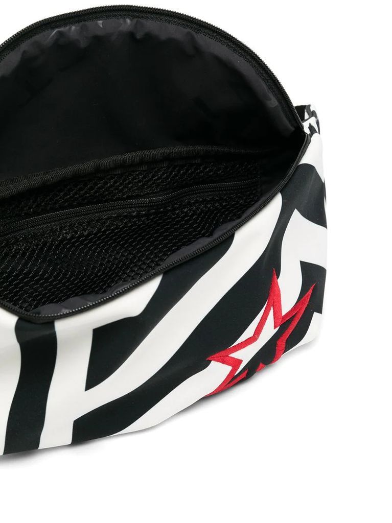 contrast-stripe belt bag