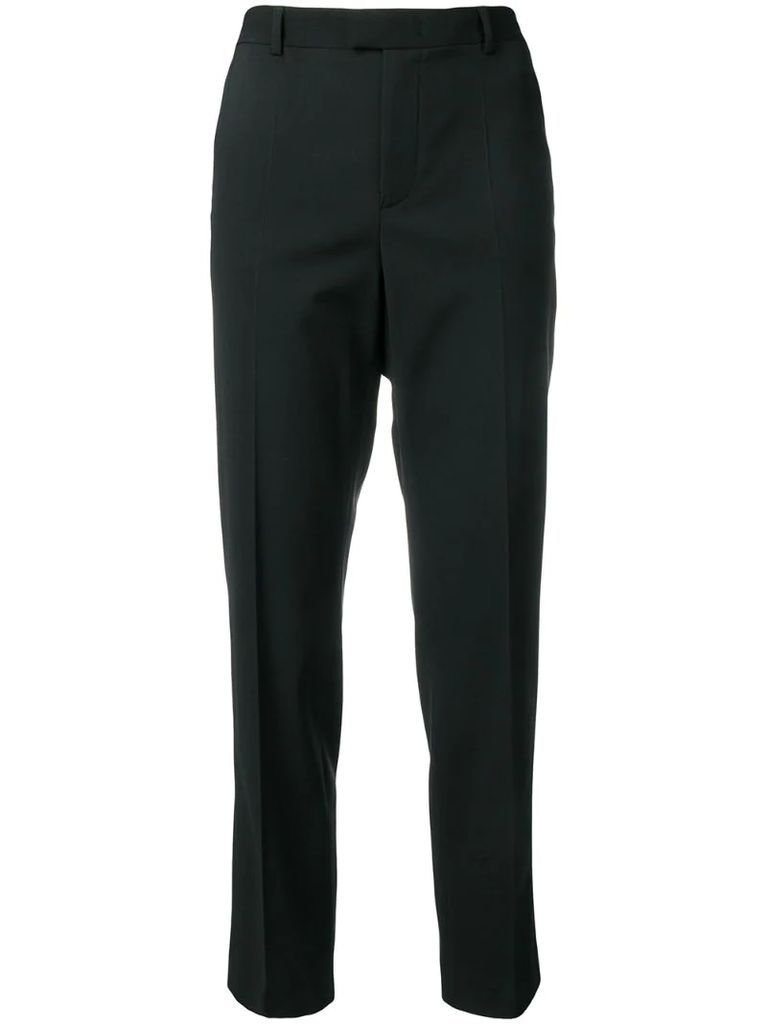 cropped-length tailored trousers
