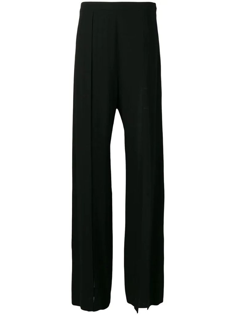 slit detail palazzo trousers