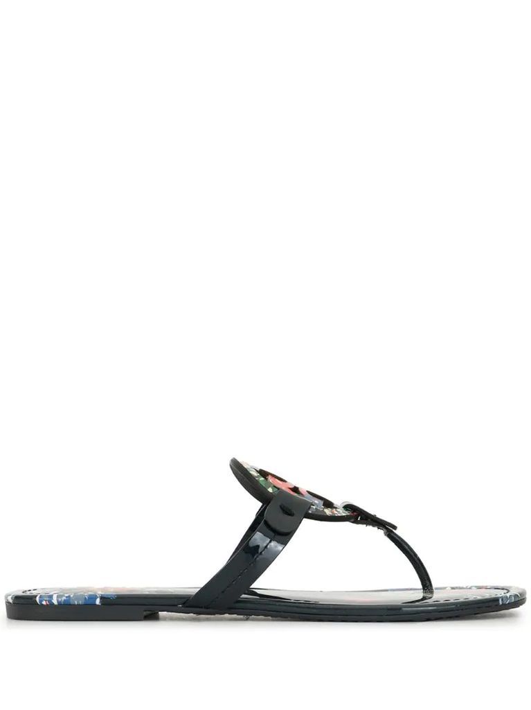 Miller floral-print T-bar sandals
