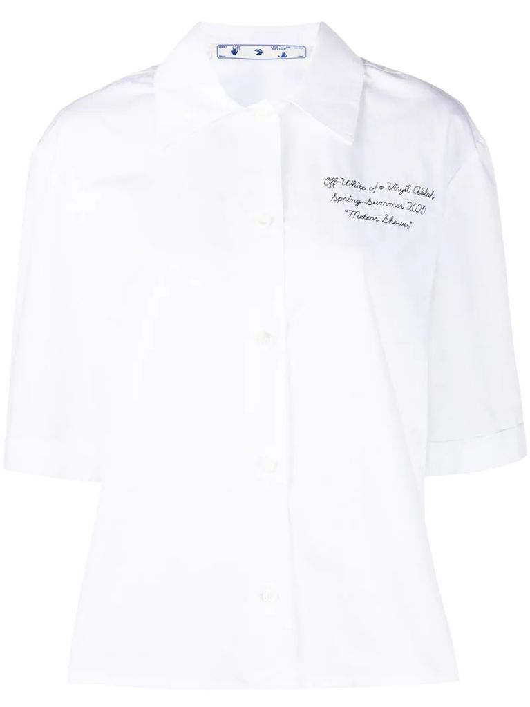 logo-embroidered short-sleeved shirt