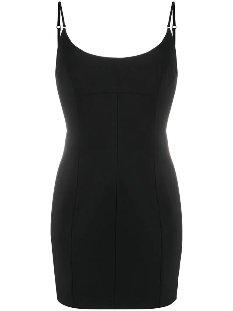 fitted slip dress