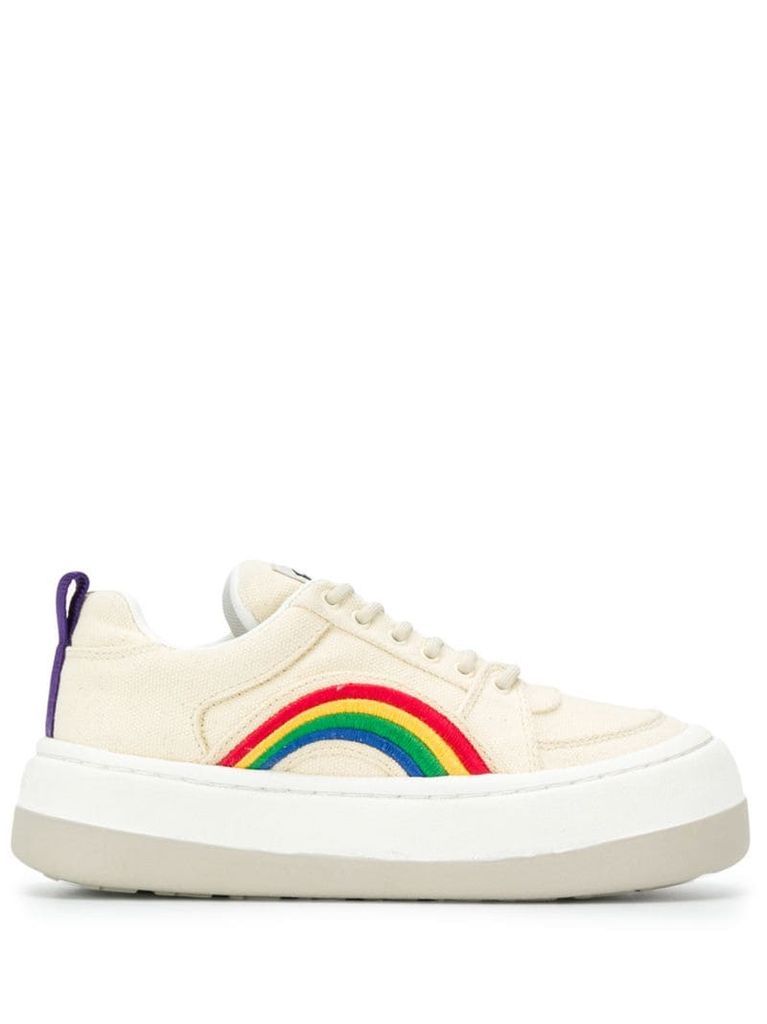 rainbow detail sneakers