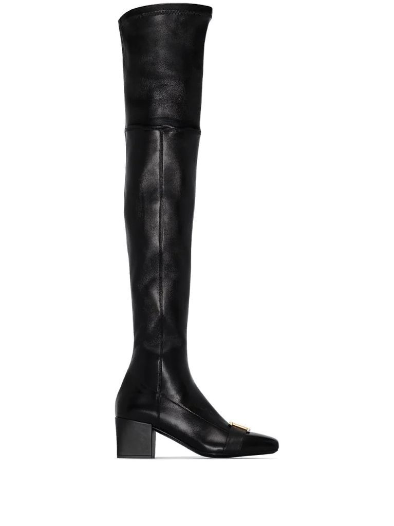 Rosalyn 55mm thigh-high leather boots