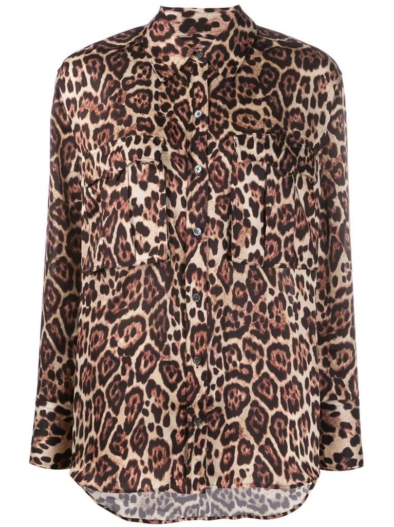 leopard print long sleeve shirt