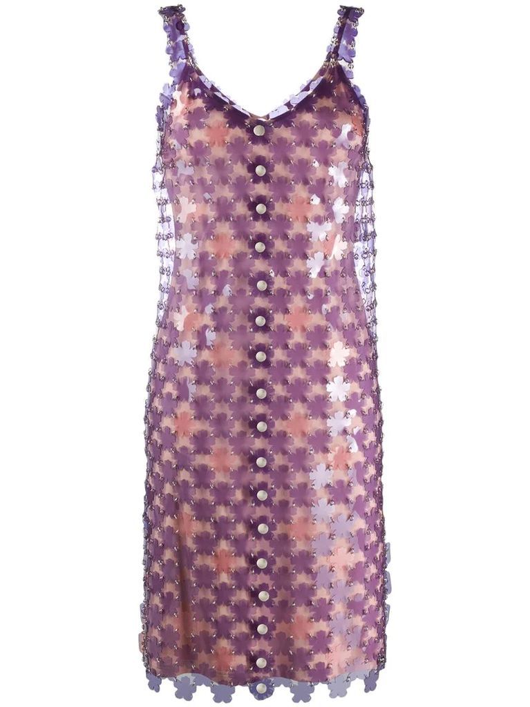 paillette-embellished shift dress
